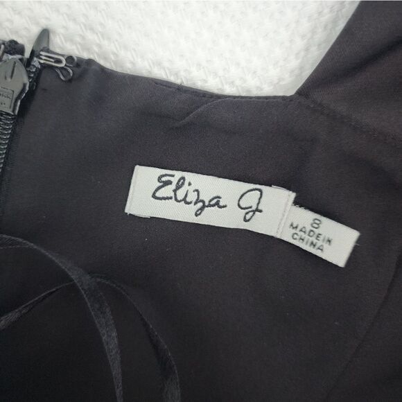 Eliza J embellish side one shoulder lined cocktail formal dress - Picture 8 of 11